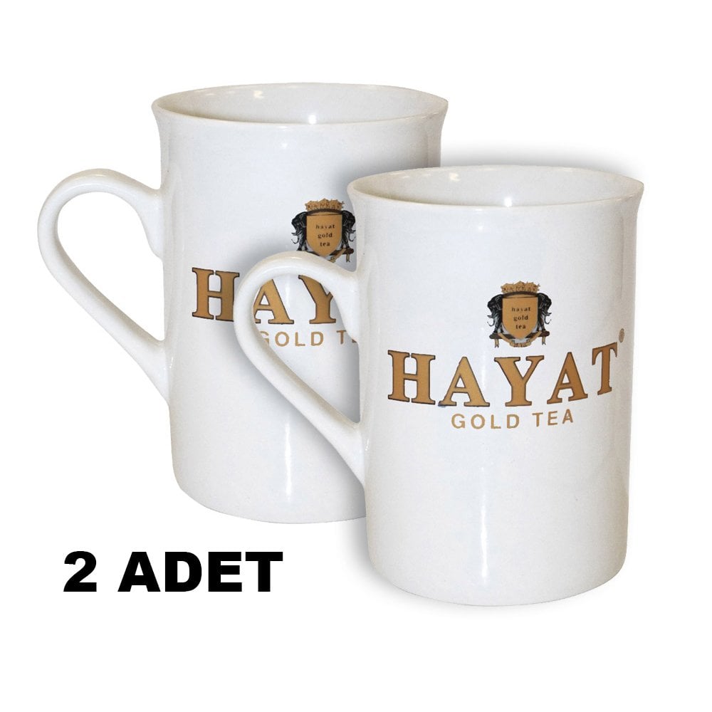 Hayat Çay Porselen Kupa Bardak(2adet)